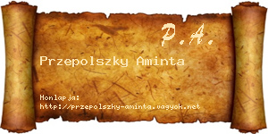 Przepolszky Aminta névjegykártya