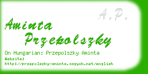 aminta przepolszky business card